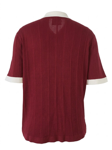 Pull en maille côtelée fine à col en V et blocs de couleur pour femme (forte demande et style saisonnier direct) - Product Image 3
