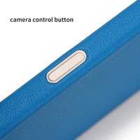 Étui de téléphone en cuir de vache véritable bleu rétro de qualité supérieure, fait main, pour iPhone 17 Pro Max 15 Pro Max