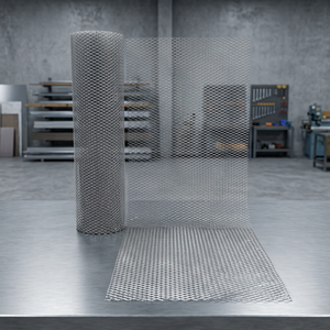 Rollo de Malla Metálica Expandida Galvanizada Industrial con Orificios en Forma de Diamante para Cercas de Seguridad de Alta Resistencia y Paneles de Paredes de Partición de Seguridad - Product Image 1