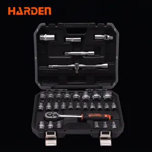 Harden Bộ 32 Cái Cờ Lê Ổ Cắm Cờ Lê Hộp Ổ Đĩa 1/2 ''Dụng Cụ Sửa Chữa Ô Tô Bộ Ổ Cắm Tay Crôm Vanadi