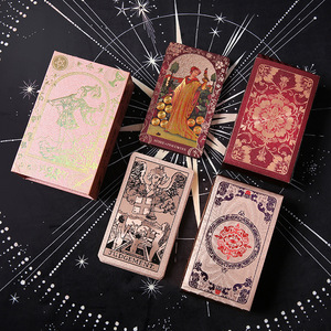 Cartas de <span class=keywords><strong>Tarot</strong></span> Reciclables Transfronterizas, PET Impermeable, Impresión UV a Todo Color, Juego Completo Personalizado con Lámina Dorada - Product Image 4