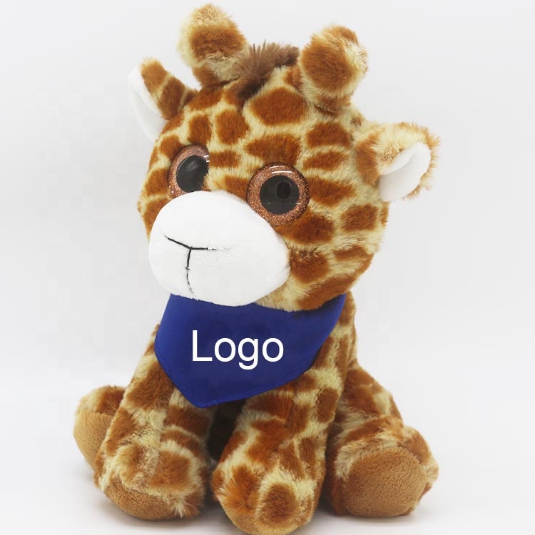 Customized Soft Blue Giraffe Plush Toy for Kids & Babies