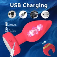 Vibrateur anal portable à LED, plug anal, 10 vibrations, anneau vibrant, télécommande sans fil, masseur de prostate, jouets sexuels pour adultes, femmes, hommes, gays