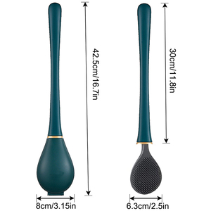 <span class=keywords><strong>Brosse</strong></span> de nettoyage de toilettes murale en silicone <span class=keywords><strong>moderne</strong></span> <span class=keywords><strong>et</strong></span> <span class=keywords><strong>hygiénique</strong></span> avec long manche <span class=keywords><strong>et</strong></span> support – Accessoires de nettoyage pour salle de bain - Product Image 6