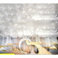 Luxe mariage mousseline de soie tissu drapé toile de fond décorations tente plafond Swag rideau suspendu pour mariage événement fête