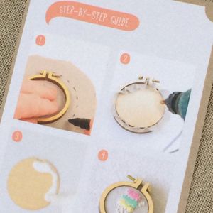 Kit de couture DIY pas cher, mini cerceaux à broder en bois portables avec <span class=keywords><strong>16</strong></span> tailles pour colliers et boucles d'oreilles - Product Image 6