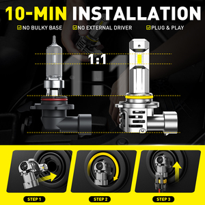 AUXITO 9005 HB3 12V 18V LED Headlight Bulbs 26W 3100LM 6500K White 1:1 HID Headlight Bulbs - Product Image 2