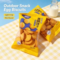 Biscuits ronds au goût de jaune d'œuf salé, croustillants, aromatiques, riches en œufs, pour petit-déjeuner et goûter, en vrac, marque privée OEM