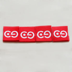 Étiquettes tissées damassées personnalisées haute densité pour vêtements, pliées, avec taille de col, nom de marque et logo, en coton - Product Image 5