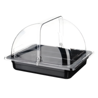 Panier à gâteau durable SJ, panier à pain, polycarbonate PC, couvercle rabattable, couvercle de nourriture en forme de dôme