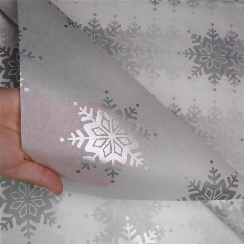 Noel kar tanesi desen ince sarma kağıdı sevimli sevimli noel partisi tema hediye sarma doku