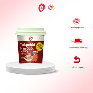 O'Food Tokpokki BBQ Instantáneo al por Mayor 105g - Taza de Pastel de Arroz Coreano Ahumado y Sabroso - Comida Rápida, Snack, Venta al por Mayor 2026 - Product Image 4