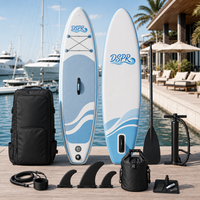 Planche de SUP gonflable tout usage 10ft6 à faible MOQ, avec pont large tissé Drop Stitch et coussin de pont en EVA, pour propriétaires de marques, pour eaux calmes