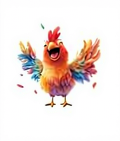 GLOBLELAND 18 Feuilles 3.9x3.6 pouces Eco-friendly 3D Embroidery PVC Funny Chicken Patches for Cup Vase Furniture