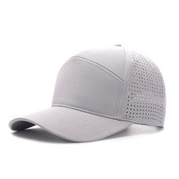 Casquette de golf Performance Rope imperméable, casquette snapback, casquette de baseball imperméable, perforations découpées au laser, casquette de golf sportive pour homme à 7 panneaux