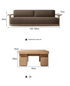 Ensemble <span class=keywords><strong>de</strong></span> canapés d'extérieur nordiques pour cour, villa, hôtel, <span class=keywords><strong>jardin</strong></span>, terrasse, balcon, meubles <span class=keywords><strong>en</strong></span> teck massif - Product Image 6