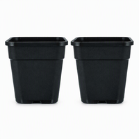 Pots de fleurs suspendus carrés en plastique PP, durables, mignons, style Japandi, avec trou de drainage, légers, pour intérieur et extérieur, vente en gros