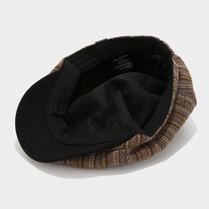 Béret Rayé Style Britannique pour Homme, Chapeau de Peintre Rétro pour Femme, Nouveauté Automne, Casquette Newsboy - Product Image 6