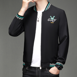 Manteau pour hommes brodé avec logo personnalisé en automne et en hiver veste nationale uniforme de baseball brodé tendance jeunesse manteau décontracté - Product Image 1