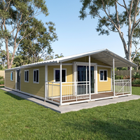 Maison modulaire moderne en conteneur, 3 chambres, avec cuisine et salon intégrés, entièrement meublée, maison préfabriquée