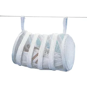 Shoe Mesh Laundry Bags With Zipper Shoe Washing Machine Bag For Sneaker Bras Socks