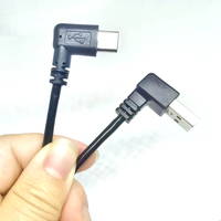 Kabel adaptor konverter, kabel USB siku Tipe C jantan ke USB A Male