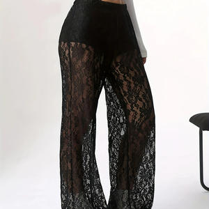 กางเกงลำลองขาตรงไมโครโปร่งใสสำหรับ2025คอลเลคชั่นเอวอเนกประสงค์กางเกงขายาวแฟชั่นและเซ็กซี่ใหม่ - Product Image 2