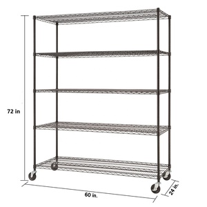 Estanterías Metálicas de Almacenamiento de 5 Niveles, Diseño Versátil, Capacidad de Carga de 4000 Libras, Ajustables, para Restaurantes y Despensas - Product Image 5
