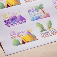 Etiqueta de Transferencia UV 3D Personalizada para Botellas de Vino de Vidrio con Adhesivo, Logotipo de Empresa, Vinilo Impermeable, Impresión de Etiquetas, Varios Usos