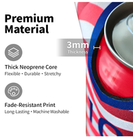 Manchon isotherme en néoprène 330 ml pour canette de bière, en forme de t-shirt, avec logo personnalisé par sublimation, pour fêtes en extérieur