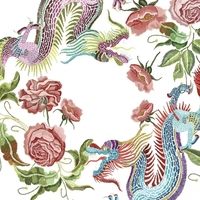 Tapis de mahjong élégant brodé de dragons et de fleurs, tapis de table en caoutchouc silencieux de qualité supérieure, imperméable, antidérapant, haute résistance à l'usure