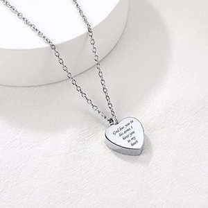 Kalung guci baja tahan karat untuk abu 'tuhan memiliki Anda di Arms nya kremasi sayap liontin 12 buah kalung batu ulang tahun - Product Image 5