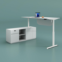 Bureau de direction ergonomique moderne et durable à hauteur réglable LLS-03 pour immeuble de bureaux, mobilier de direction OEM/ODM, taille et couleur personnalisables