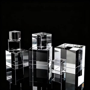 Hbl נקה מספר גדלים גודל בלוק קובייה גביש עבור חומר חריטה לייזר 3D חומר חריטה לייזר בלוק חריטה לייזר - Product Image 1