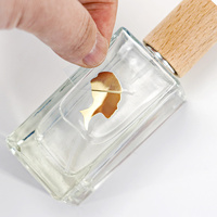Autocollant de transfert de logo en métal personnalisé autocollant d'étiquette transparent autocollant de bouteille de parfum doré brillant pour étiquettes d'emballage