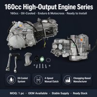 Moteur de moto tout-terrain Yinxiang 160cc refroidi par huile, embrayage manuel, démarrage au kick, 4 vitesses, fourni par l'usine
