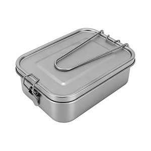 Wholesale Lightweight Pure Titanium Camping <b>Lunch</b> <b>Box</b>, Foldable Handle & Leakproof for Hiking. - Product Image 1