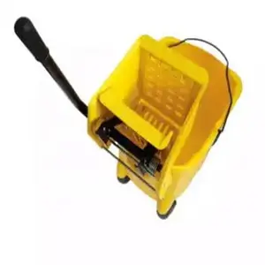 Plastic 32 L Mop Bucket With Wringer 4 Wheels Housework Mop Wringer Cleaning Bucket