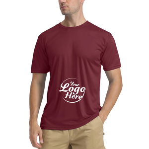 Col chemises de bain personnalisées pour hommes Rash Guard SPF T-Shirt à manches courtes UPF 50 séchage rapide léger pêche en eau - Product Image 3