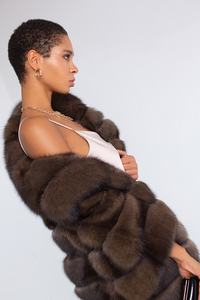 Manteau de vison de sable noir pour femmes moelleux de luxe direct d'usine avec grand col carré nouveau design <span class=keywords><strong>acheter</strong></span> manteau de sable manteau de vison - Product Image 6