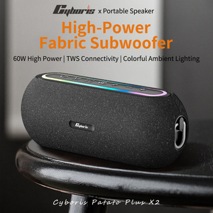 Loa siêu trầm công suất cao X2 Plus 60W, loa di động không dây có âm trầm sâu, âm thanh vòm stereo ngoài trời không thấm nước - Product Image 2