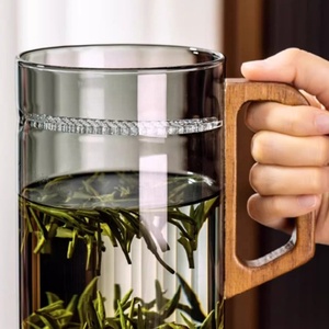 Tazas de Té de Vidrio <span class=keywords><strong>con</strong></span> Filtro en Forma de Media Luna, de Gran Capacidad, Transparentes, para Beber Té Verde <span class=keywords><strong>Chino</strong></span>, <span class=keywords><strong>con</strong></span> Tapa - Product Image 6