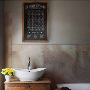 Rustic Wooden Framed Sign for Home Decor <strong>Funny</strong> Wooden Art with Humorous <strong>Quote</strong> for Farmhouse <strong>Bathroom</strong> Decor - Product Image 5