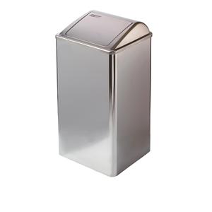 Cestino per Rifiuti in Acciaio Inox da 65 L con Coperchio per Uso Interno ed Esterno - Product Image 1
