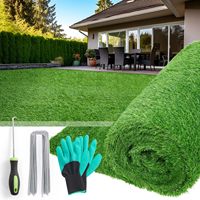 Tapis de gazon synthétique souple et imperméable de 7 mm et 10 mm, éco-responsable, échantillon gratuit, pour l'aménagement paysager des jardins et des cours arrière - Vente chaude