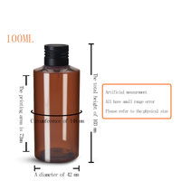 Usine En Gros Vert Ambre 100ml 150ml 200ml Bouteille De Toner De La Peau En Plastique Fenty Bouteilles avec Couvercle En Alumine Noire