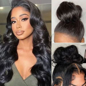 秘鲁人发假发360全高清蕾丝正面假发直无胶100处女印度发巴西假发蕾丝闭合360 - Product Image 4