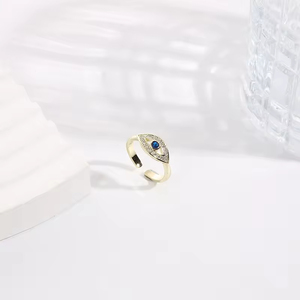 Fashion S925 Sterling Silver Devil's Eye <b>Ring</b> Delicate Gold Plated Finger <b>Ring</b> for Women Jewelry Gift - Product Image 2