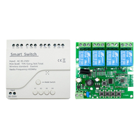 Interrupteur intelligent Wifi EWeLink 4 canaux G0203/G0204 12V 24V 7-32V 220V 85V-250V 10A 4 relais fonctionnant avec Alexa Google Home RF 433,92 MHz