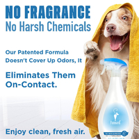 Spray désodorisant anti-odeurs personnalisé avec logo, éliminateur de taches d'urine d'animaux, formule brevetée, spray désodorisant pour animaux, antibactérien